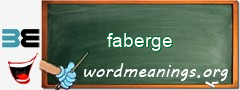 WordMeaning blackboard for faberge